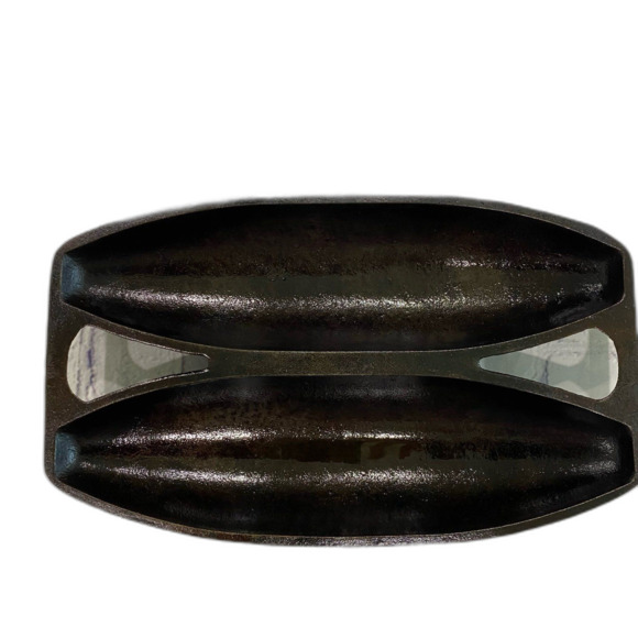 Cast Iron Double Loaf Pan No Maker Marks Seasoned and ready to use - Picture 3 of 8